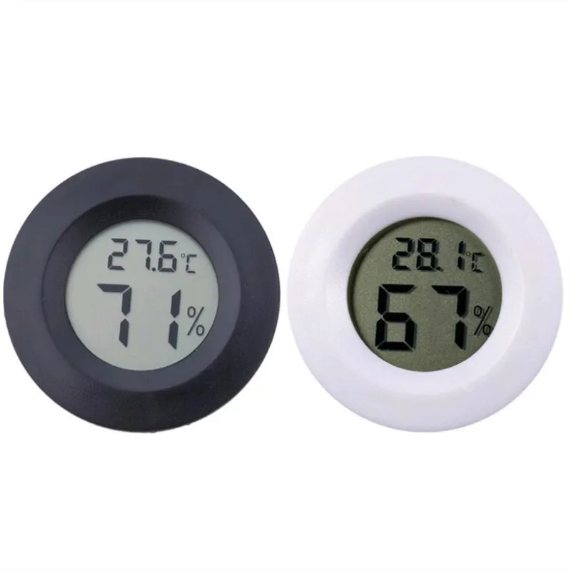 

Mini LCD Digital Thermometer Hygrometer Fridge Freezer tester Monitor Round Pet Outdoor Travel Humidity Meter detector 10%-99%