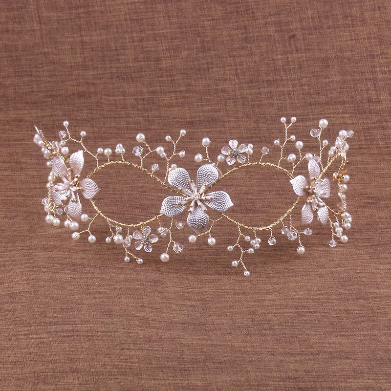 Woodqiqi diadema de oro complementos de boda para la cabeza accessori sposa tiare mariage