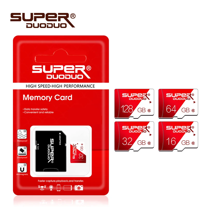 Высокоскоростная флеш-карта памяти microsd 32 Гб 64 Гб 128 ГБ 256 Гб класс 10 Micro SD карта 4 ГБ 8 ГБ 16 ГБ mini tf/sd карта с подарочным адаптером