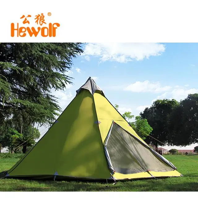 Best price at $133 Cheap Hewolf yurt tents outside civil air defense 6-8 aluminum alloy safe rain tent camping