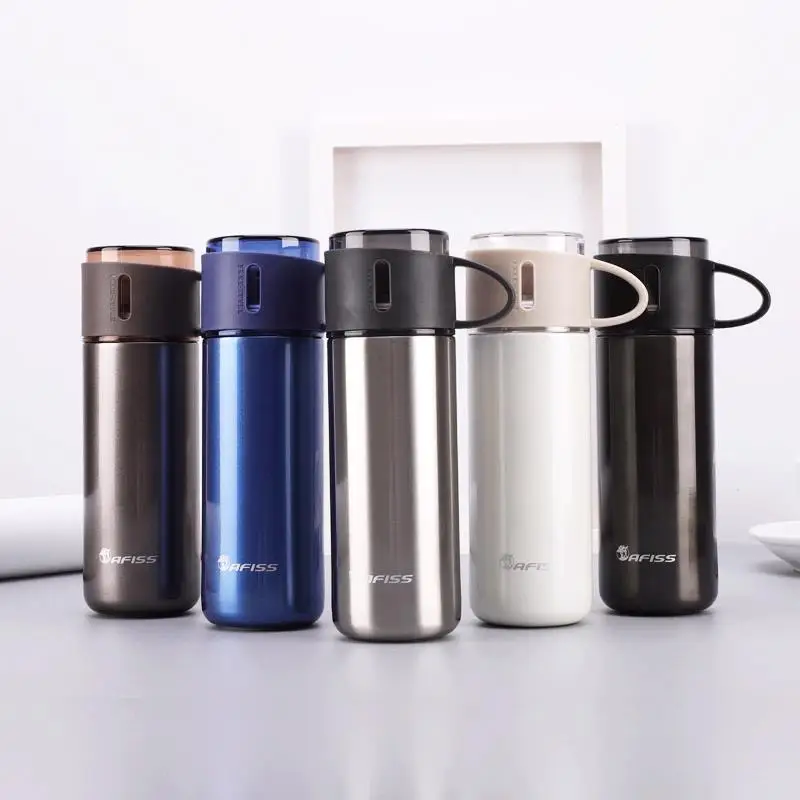 

2019 new bpa-free stainless steel 5 color Business vacuum flask portable travel tea coffe thermos cup handle my water bottles