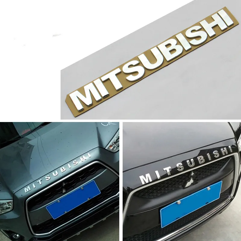  New For Mitsubishi Outlander Car Styling Hood Car Emblem Cover Sticker 3D Letters Sports Style Case