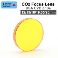 USA ZnSe Co2 Laser Focus Lens 12 15 18 19.05 20mm Dia. FL 50.8 63.5 101.6mm Focus Length For Laser Engraving Cutting Machine