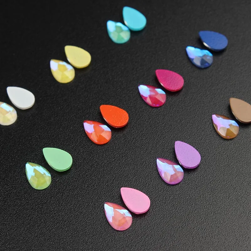 30pcs Nail Art Decorations Stone Mocha Color Water Drop Crystals Rhinestone for 3D Manicure Stud Nail Accessories New