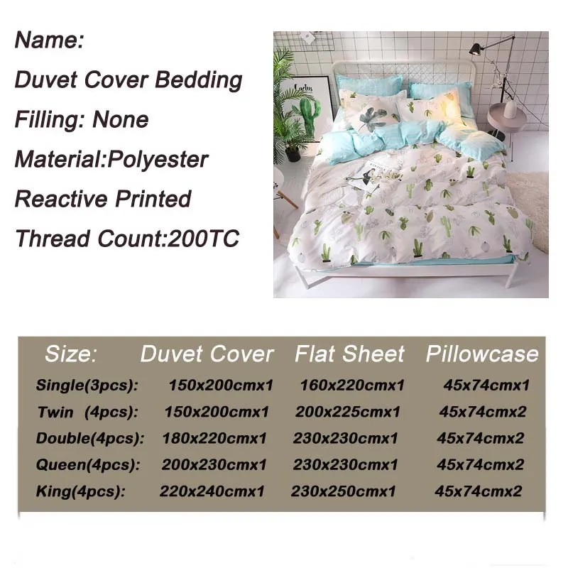 Bonenjoy Green Cactus Bedding Set Queen Size Plant Home Bedding Sheet Single Bed Linen ropa de cama King Bed Set Duvet Cover Bonenjoy Green Cactus Bedding Set Queen Size Plant Home Bedding Sheet Single Bed Linen ropa de cama King Bed Set Duvet Cover