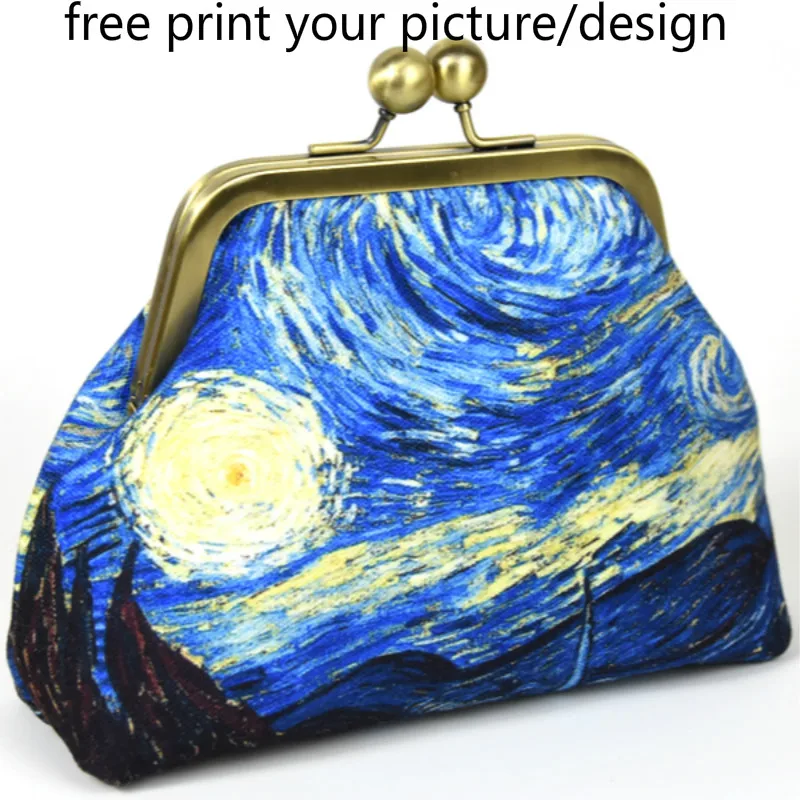 

lady custom bag diy small shoulder bag picture photo literary customized printing canvas chain female party handbag evening bag