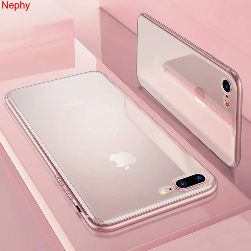 Мягкий силиконовый прозрачный чехол Nephy для iPhone X XR XS MAX 10 6 S Plus 5 5S 5SE 7 8 6splus 7plus 8plus