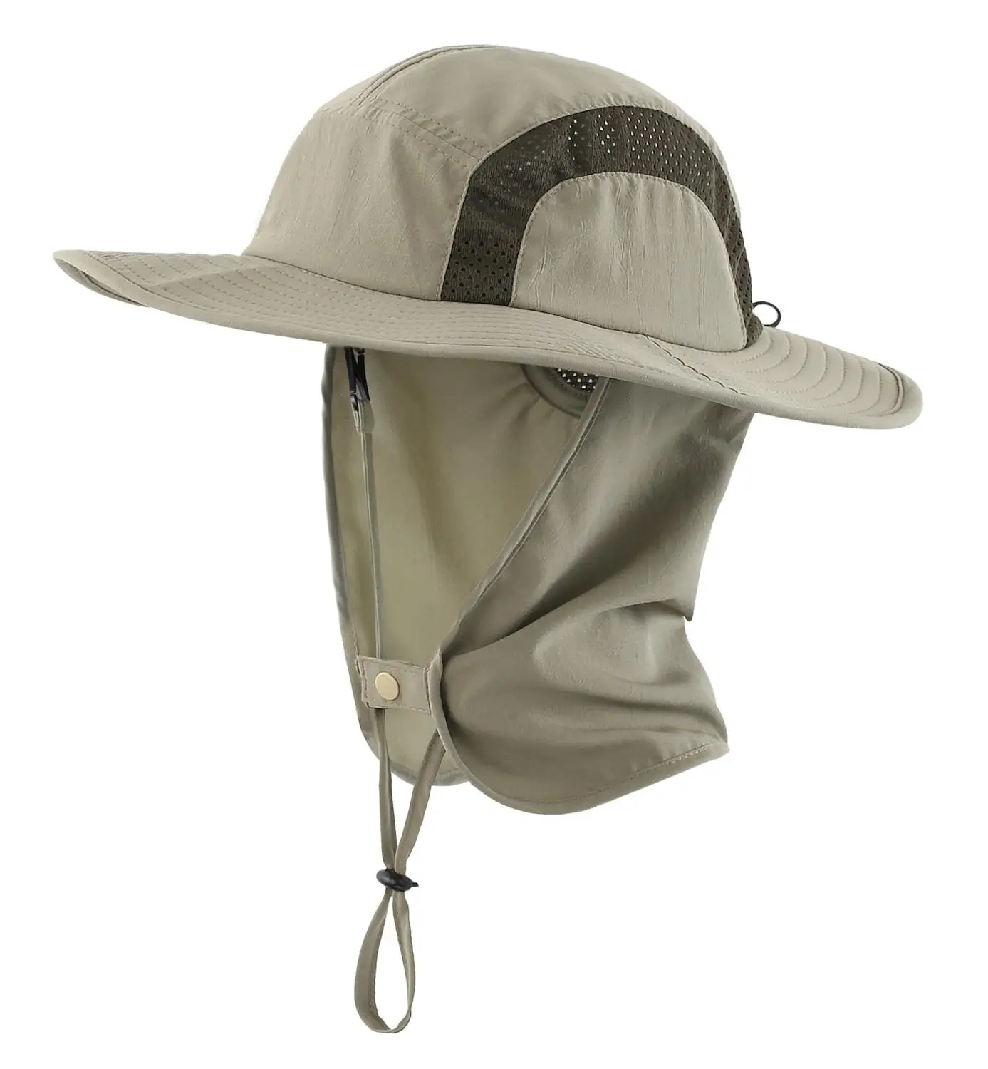 Соединительная Детская шляпа для сафари UPF 50+ солнцезащитный козырек для мальчиков, Панама с клапаном