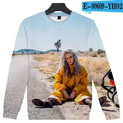 Billie эйлиш 3D принт забавные Толстовка K-POP хип хоп Crewneck кофты зима осень Мода Графический дизайн брендовая одежда