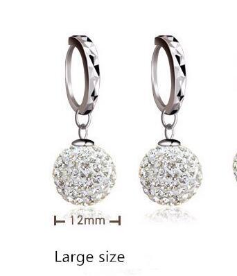 Full Of Rhinestone Temperament Round Earrings Princess Spherical High Quality Pendant Earrings For Women Wedding Earrings