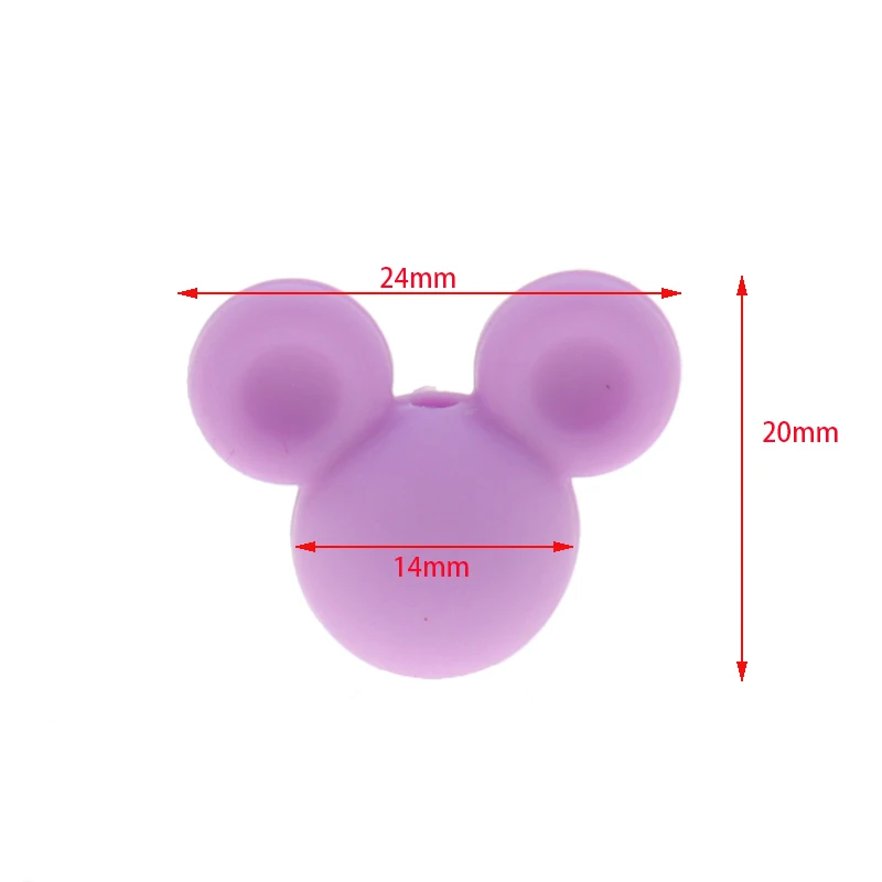 Atob20 шт мышь Силиконовые бусы для прорезывания зубов грызунов жевательные Детские Прорезыватели соски зажимы цепи бусины жемчуг силиконовый Прорезыватель I L мама