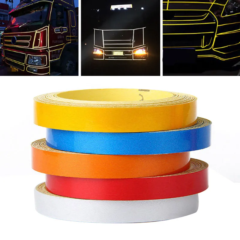 5M*1CM Car DIY Reflective Body Rim Decal Self-Adhesive Motorcycle Stripe Sticker Tape Waterproof 6 Colors