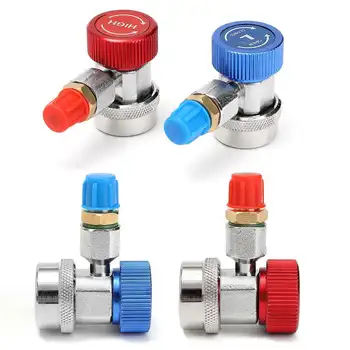 

R134A High Low Quick Coupler Connector Adapters Type AC Manifold Gauge Auto Set for A/C Manifold Gauge Brass Adapter