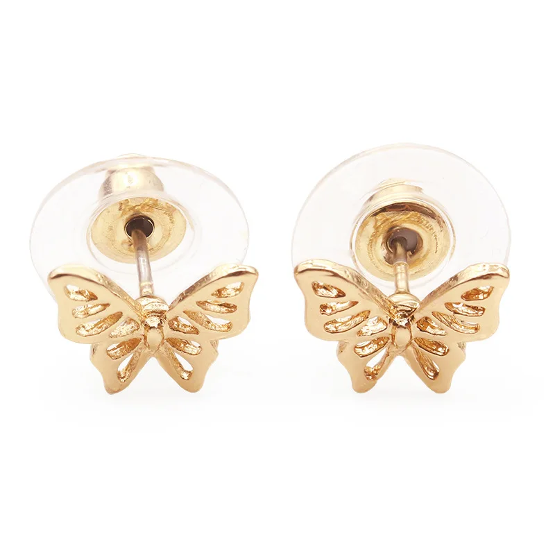 

Korean fashion new butterfly ear nail female simple sweet and lovely temperament personality joker birthday gift earrings