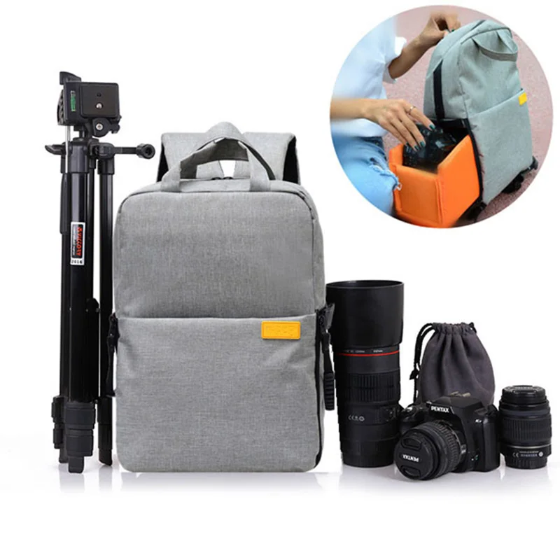 LEORY большой емкости DSLR камеры Сумки цифровой камеры рюкзаки многофункциональный плеча Видео Сумка для Nikon Canon sony