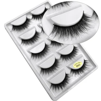 

3D Mink Lashes 5 Pair Natural Makeup False Eyelashes Extension 16mm Long Volume Soft Fake Eyelash Faux Cils Beauty Make Up Tools