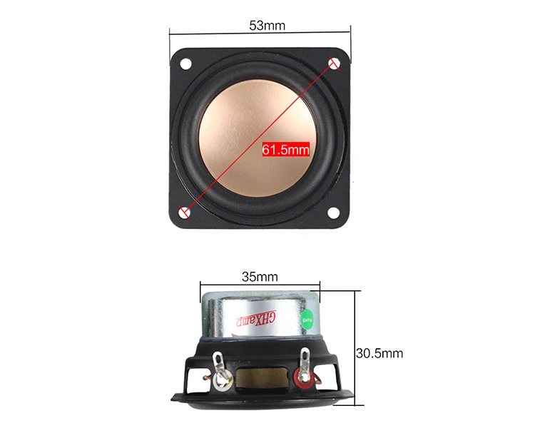 GHXAMP 2-дюймовый 8OHM 10 Вт Полнодиапазонный динамик для компьютера ПК Мультимедийный портативный Bluetooth диафрагма для динамика DIY Неодимовый 2 шт