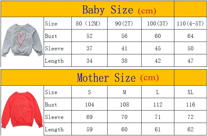 PUDCOCO Family Clothes Mother and Boy Long Sleeve Shirt Sweats Sweatshirt Autumn Winter Heart Casual Family Matching Outfits