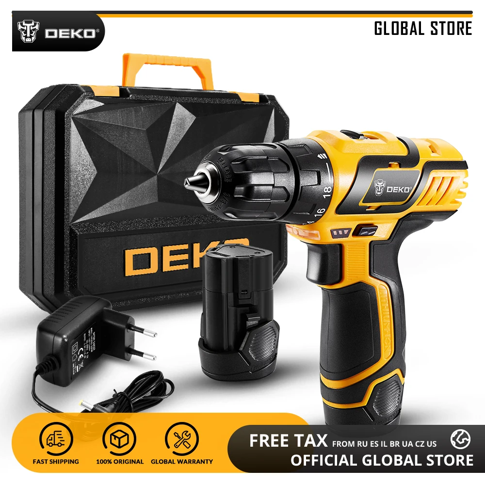 DEKO GCD10.8DU3 10 8 V электрическая отвертка с переменной скоростью литий-ионная