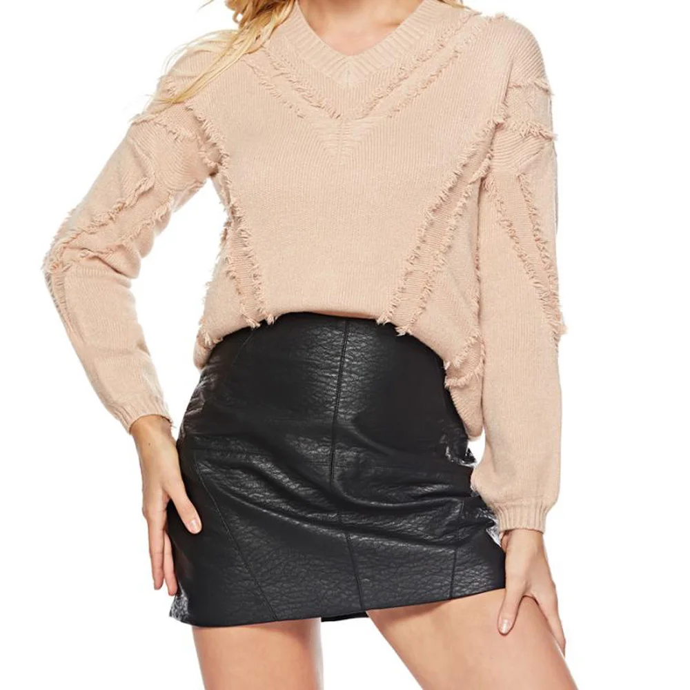 

Joineles Autumn Winter Women Casual Sweaters 4 Solid Colors V Neck Long Sleeves Knitwear Pullovers Jumper Pull Femme Retro Tops