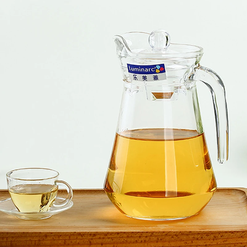 

1.3L Homestia Beverage Pitcher Coffee Pot Water Jug Top grade glass pitcher Clear Heatproof Glass Water Bottle