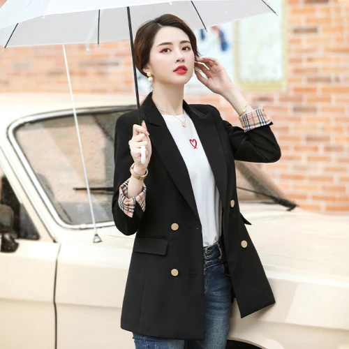 Cheap 2019 Spring Autumn New Professional Temperament Clothes Long Sleeved Designs Women Fashion Slim Work Wear Female Suit Plus Size