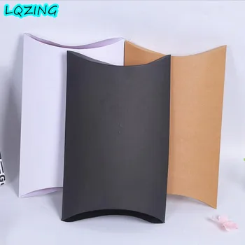 

20pcs Pillow Shaped White/Black/Kraft underwear/scarf box,islamic wedding favors boxes,carton box gift wrapping supplies