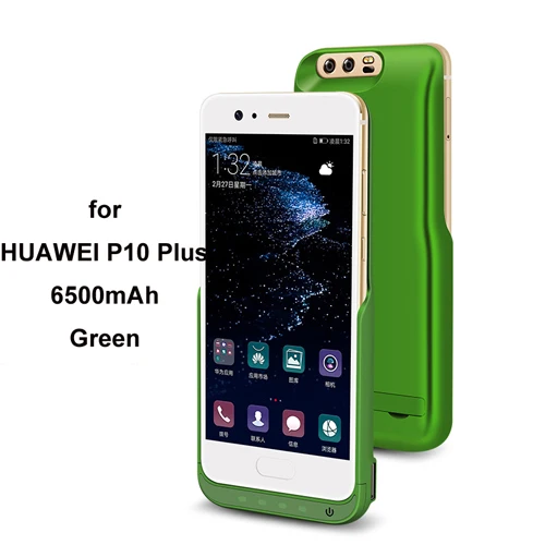 JLW 6500 mAh зарядное устройство корпус для Huawei P10 Plus Внешняя резервная батарея клип перезаряжаемый чехол для телефона для Huawei P10 Plus - Цвет: Green