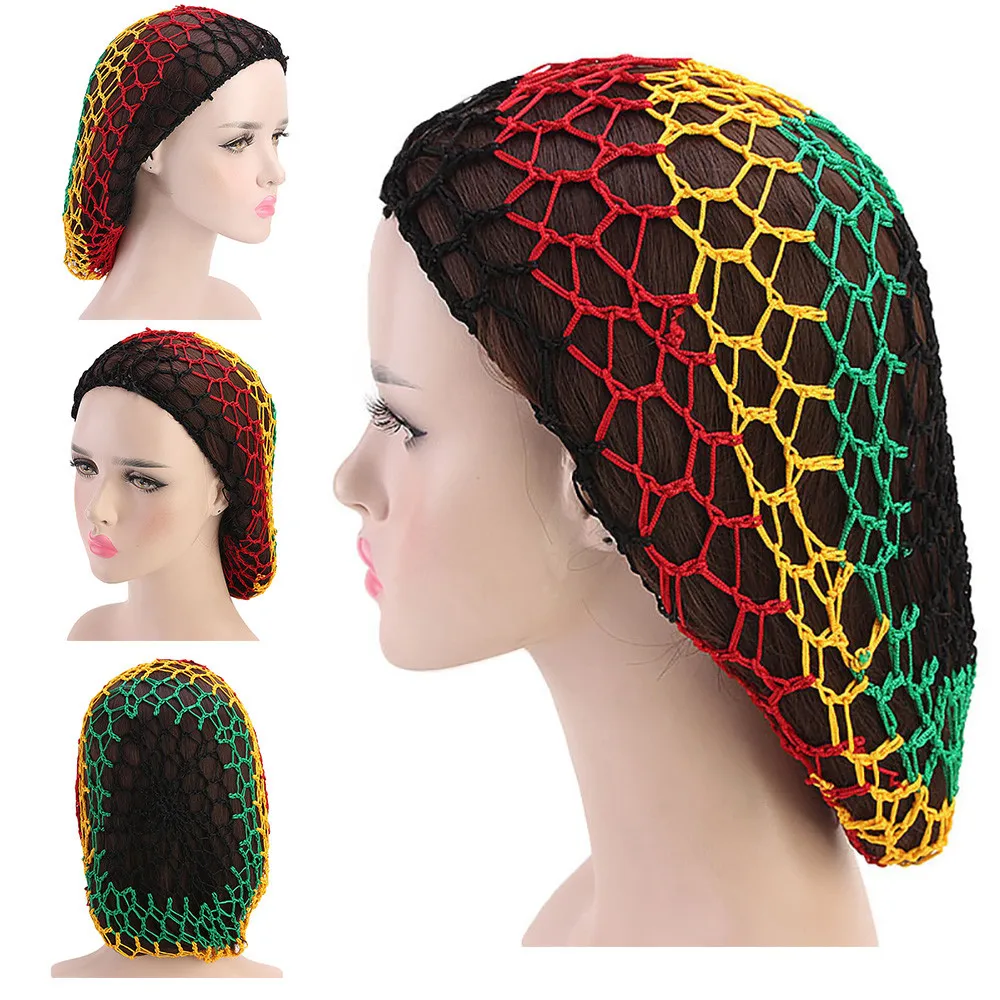 

2019 New Upgrade Women Stretchy Soft And Fashionable Hand Crochet Hair Woven Hair Net Hair Cap Night Sleep Cap Gift Dropshipping