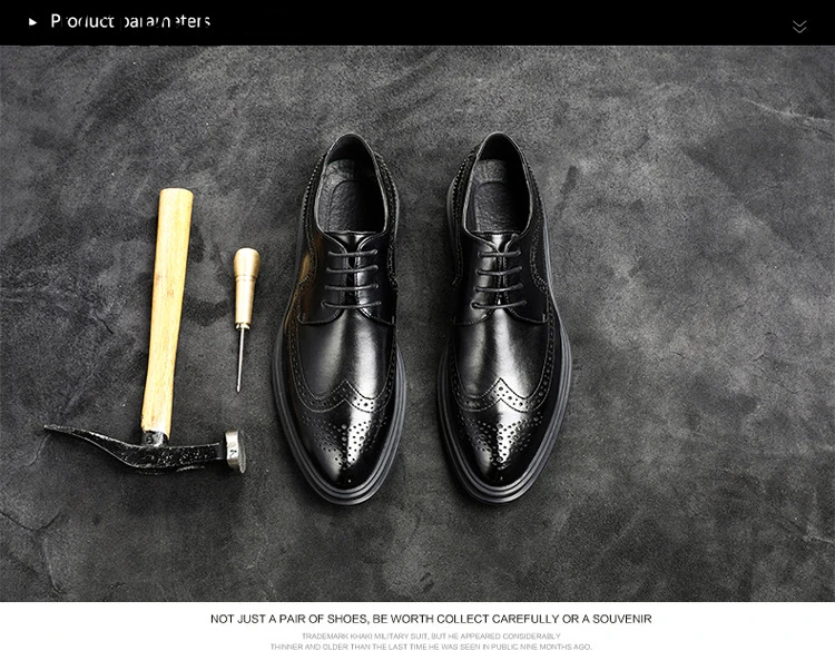 Мужская обувь с перфорацией типа «броги» Формальные coiffeur мужские деловые туфли мужские офисные свадебные туфли moda italiana элегантные туфли