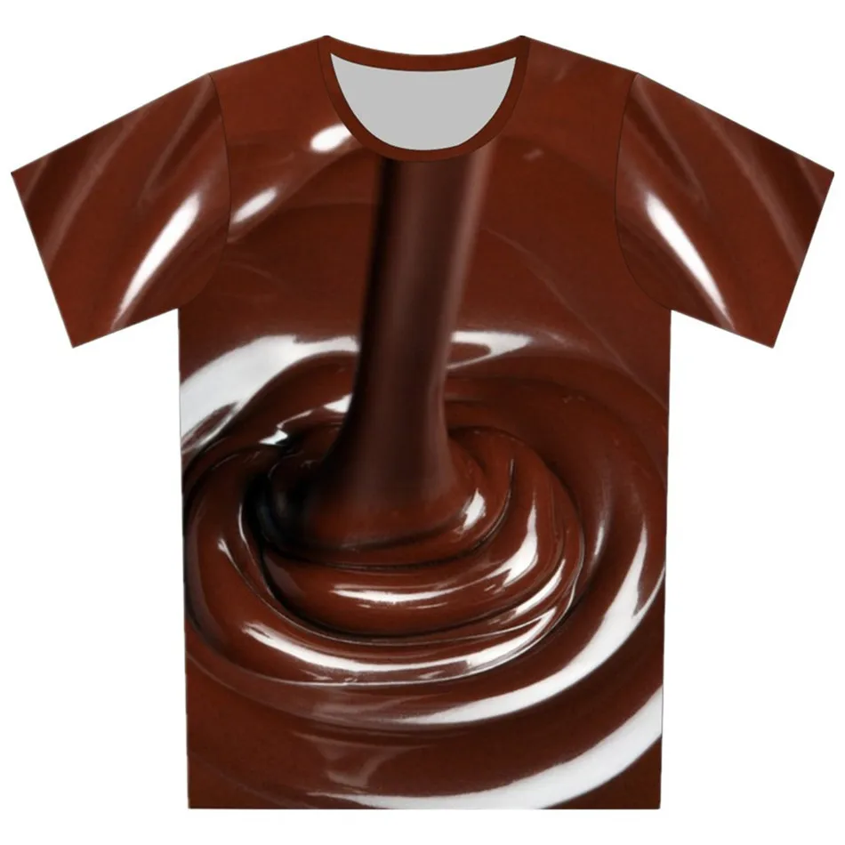 

Joyonly 2018 Children Food Chocolate Milk Print Funny T-shirts Kids Summer Tops Girls Boys Short Sleeve Clothes Casual T shirts