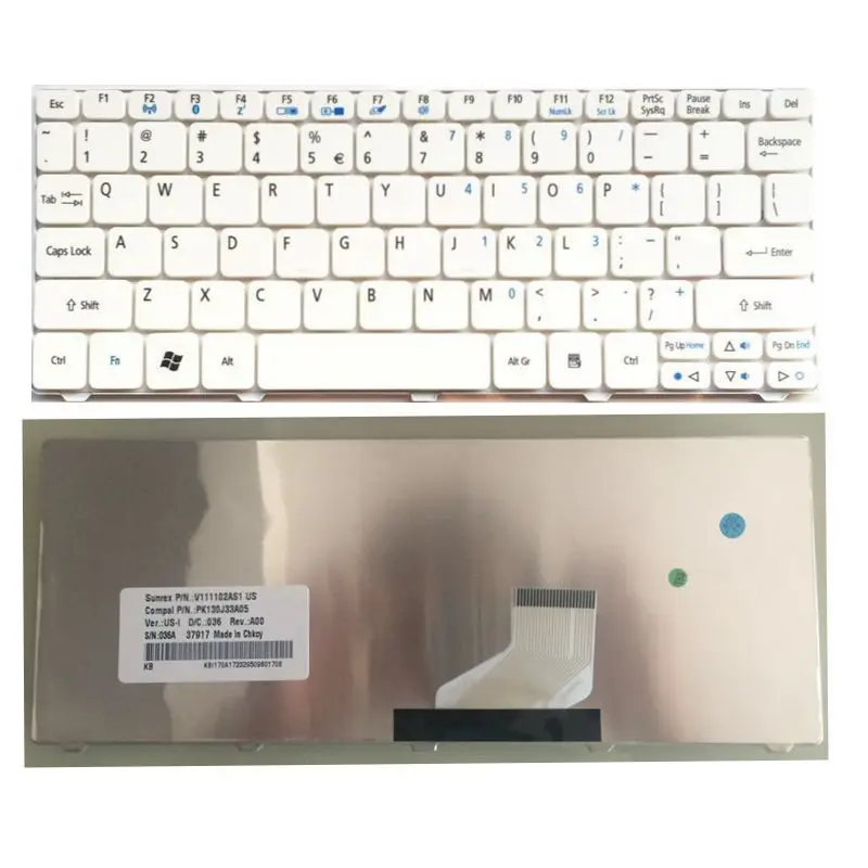 

US White New English Replace laptop keyboard For GATEWAY EM350 N55C ZE7 NAV50 PAV50 PAV70