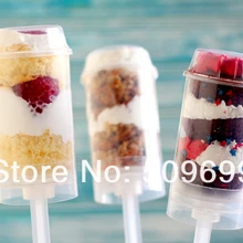 Новое поступление вакуумные контейнеры пуш-ап для торта/мороженого/свадебные контейнеры для кекса с крышкой