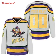 Throwback Jersey Men's Ice Hockey Duck Jersey Jerseys Customized Name Number Colour White Green Black Size S-XXXL Free Shipping 1954 north dakota sioux jersey 14 all stitched custom any name and any number men s throwback hockey jersey free shipping