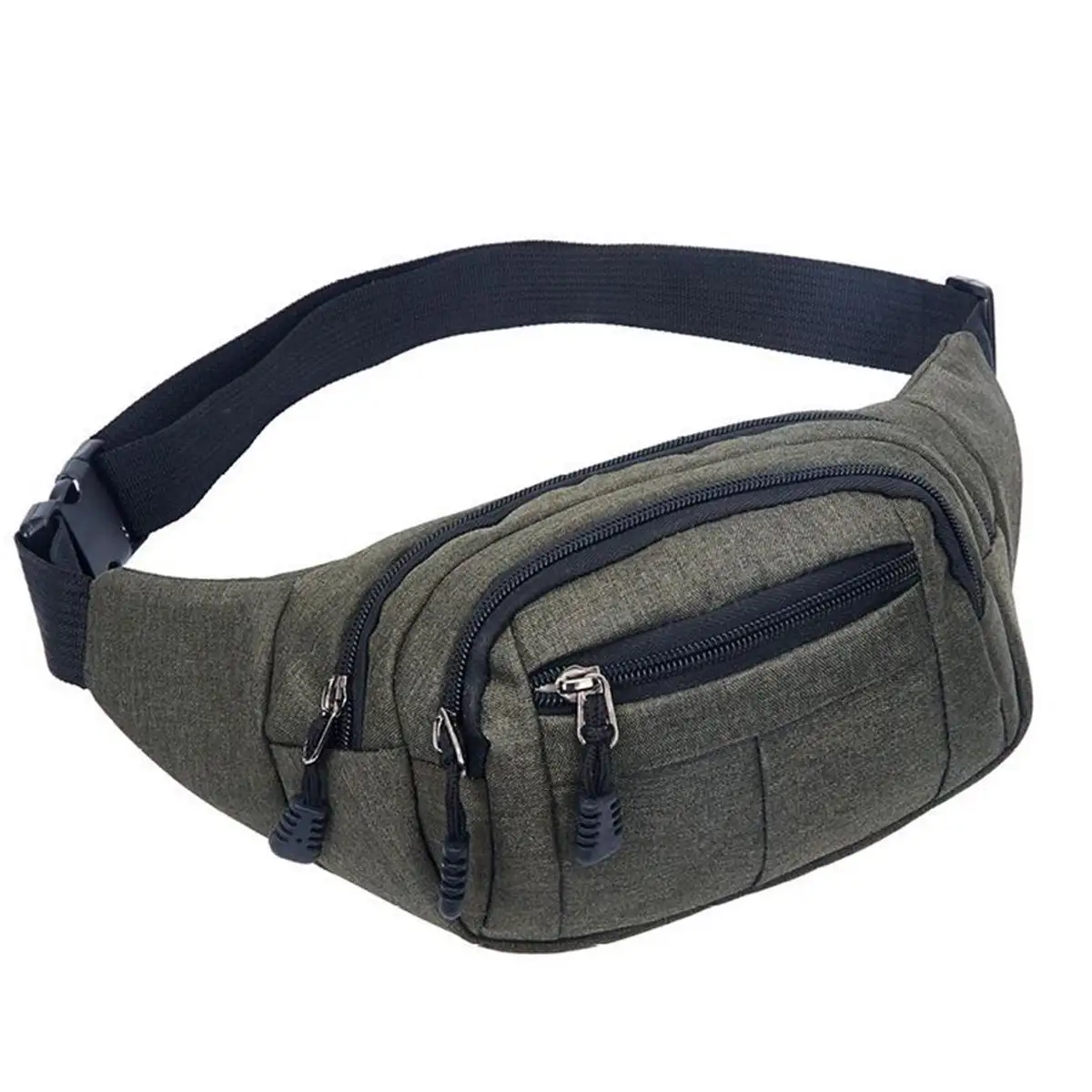 Canvas Waist Bag Unisex Zipper Chest Bag Casual Fanny Packs Girl Boy Sport Belt Bags Fashion Phone Handbag Belly Bags Pouch