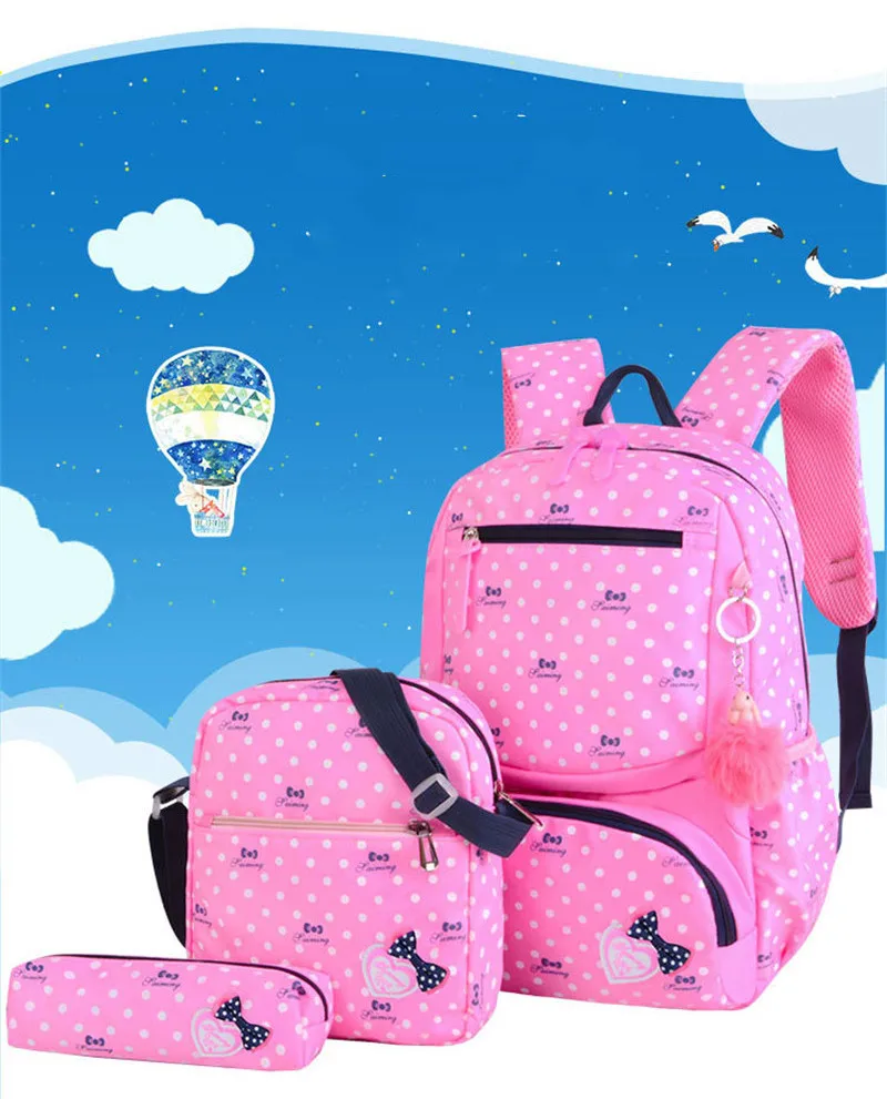 Элегантный дизайн, 3 шт./набор, женские нейлоновые рюкзаки с принтом, высокое качество, школьные сумки, рюкзак, модные дорожные сумки