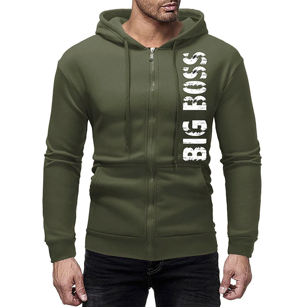 

hoodie men top Zipper Long Sleeve Letter Print harajuku sweatshirts men clothes 2018 hoodies coat streetwear hoodie sweat homme