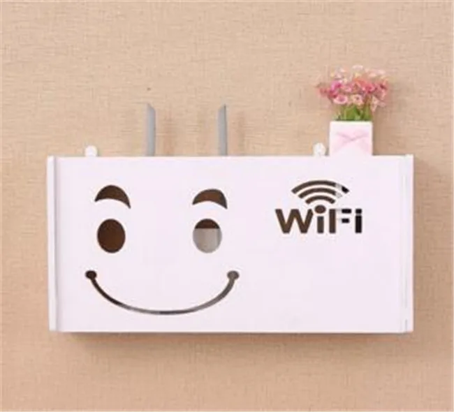 Беспроводной Wi Fi роутер коробка для хранения настенная полка подвесная вилка