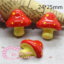 50 шт. Смола Симпатичные гриб смола плоской задней Кабошоны для телефона украшения, DIY