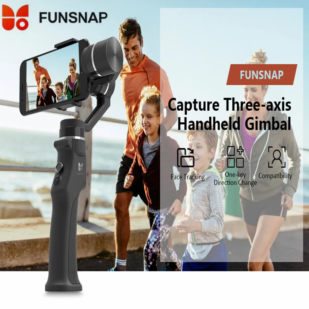 Funsnap захват 3 оси ручной карданный стабилизатор трехосевой бесщеточный подставка