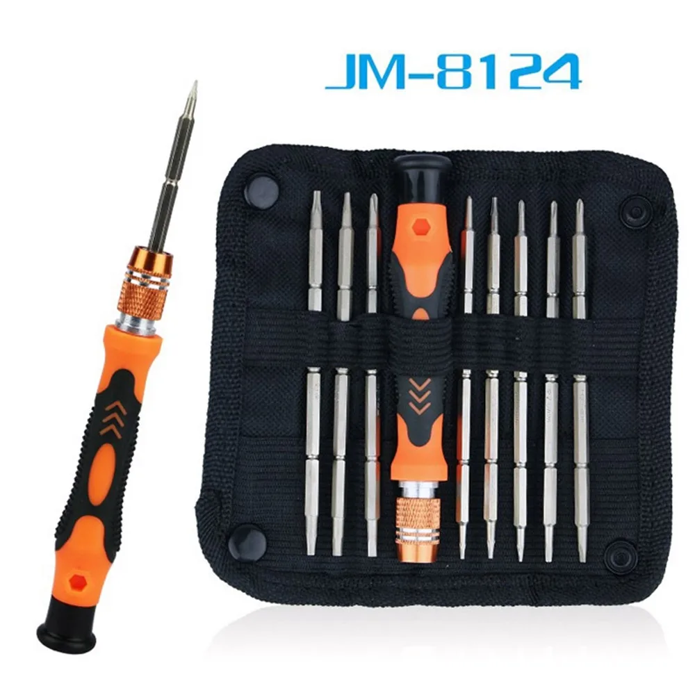 

Jakemy JM-8124 9 in 1 Screwdriver Set with Double Head Design Bit Precision Screwdriver Bit With Handle / Dual-head Bit Portable