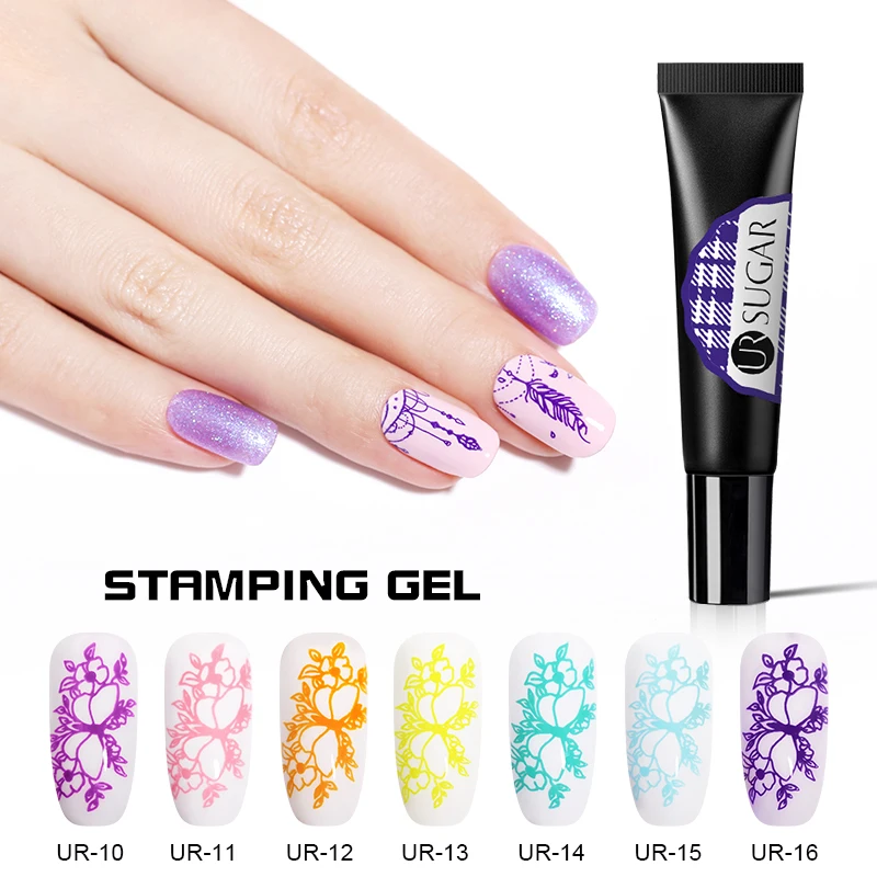 اور السكر 8 مللي نقع قبالة ختم الأشعة فوق البنفسجية هلام البولندية الملونة الأحمر الذهب الفضة لمسمار الفن ختم لوحة جل للرسم الورنيش