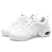 GOGORUNS женщины воздуха sole воздухопроницаемой сеткой современные танцевальная обувь Женские Практика Обучение Танцы Кроссовки для девочек Спортивная танцевальная обувь