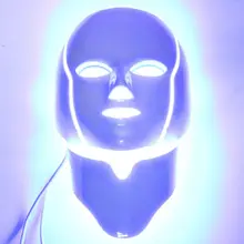 7 цветов светодиодный маска для лица и шеи с EMS микро-ток светодиодный фотонная маска удаление морщин, акне омоложения кожи лица красоты спа