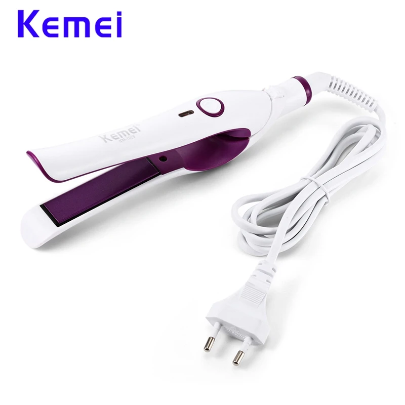 

Kemei Professional Mini Hair Straightener KM-1025 Flat Iron Electronic Ceramic Tourmaline Straighten Styling Tool Fast Heating