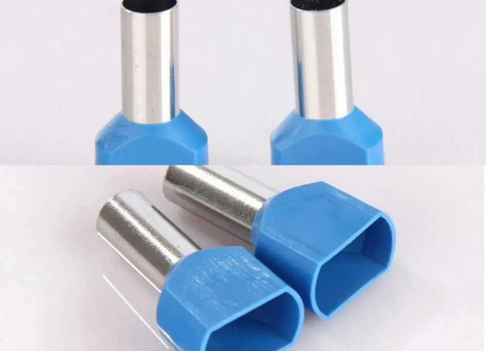 

TE7508 TE7510 TE7512 Dual Entry Wire terminator Bootlace Ferrules For 2 X 0.75mm terminal connector