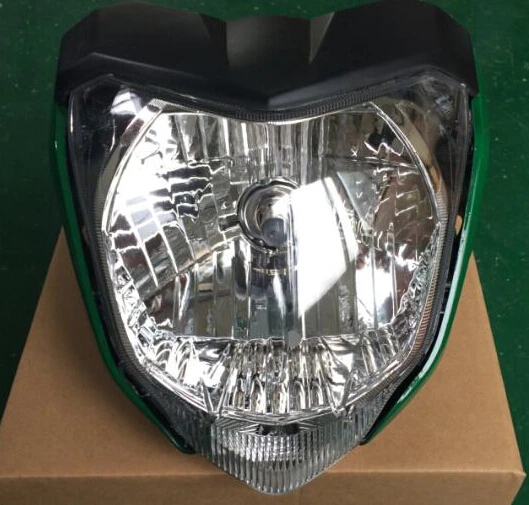 1 шт. мотоциклетная фара с кронштейн для ламп, пригодный для Yamaha FZ16/YS150/FZER150 ABS пластиковая фара в сборе - Цвет: Зеленый