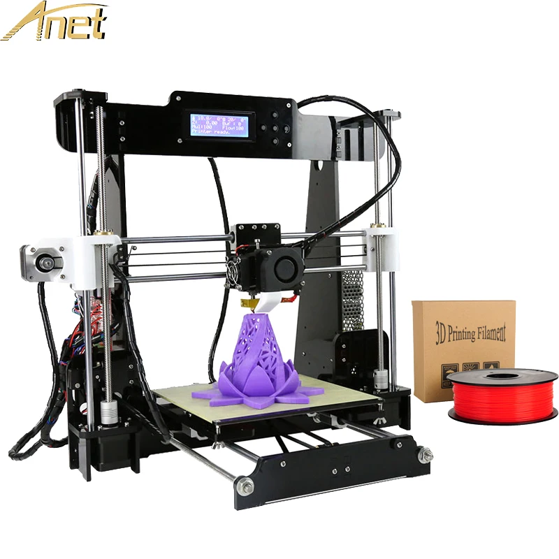 Anet A8 3D-принтеры Высокая точность 0 4 мм сопла Reprap Prusa i3 комплект DIY impressora 3d с PLA нити