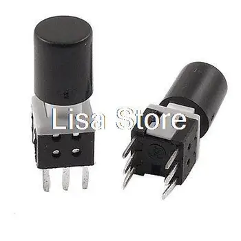 

5.8 x 5.8mm x 14mm Round Cap Momentary Push Button Tactile Switch 6 Pin
