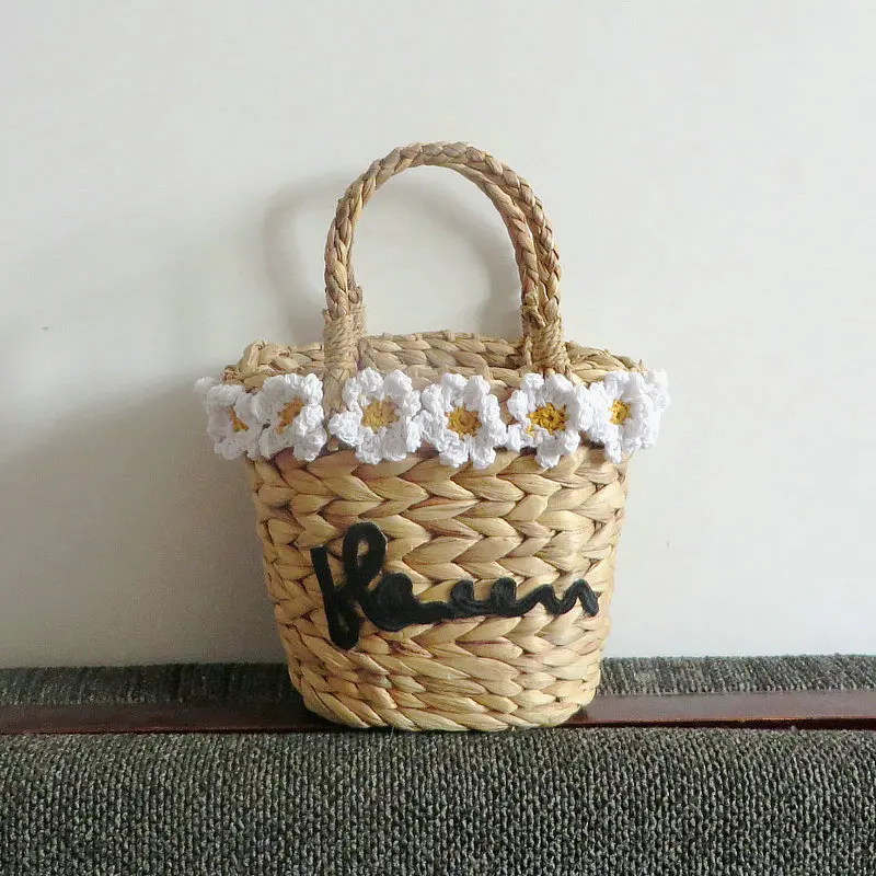 

Summer Crossbody Bags For Women 2018 Luxury Handbags Women Bags Designer Famous Brand Ladies flower Beach Bag Wicker Straw Bag
